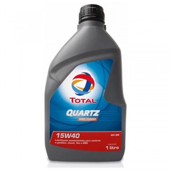 Óleo TOTAL QUARTZ  7000 SM 15W40 Lubrificante Semissintético para motores a Gasolina, Etanol, Flex e GNV